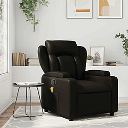 Maison Chic Fauteuil de massage inclinable,Fauteuil luxe de relaxation Noir Similicuir -MN36938