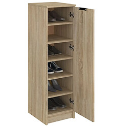 Acheter Maison Chic Armoire à Chaussures,Meuble de Rangement à Chaussures Chêne Sonoma 30x35x100cm Bois d'ingénierie -MN96293