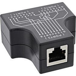 InLine® Cat.5e STP Adaptateur en T avec connecteur RJ45 Femelle vers 2 Prises RJ45 Femelles