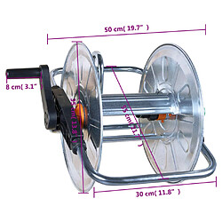 vidaXL Enrouleur de tuyau mural pour tuyau de 50 m 1/2" ou 35 m 3/4" pas cher