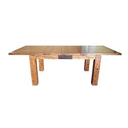 Acheter BOIS & CHIFFONS Table rectangulaire en bois sculpté bicolore 200/280 | Acacia Maya