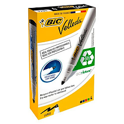 Marqueur effaçable Bic Velleda 1701 pointe ogive 4,95 mm - Etui de 4 assortis