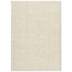 vidaXL Tapis ISTAN à poils longs aspect brillant crème 240x340 cm