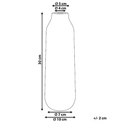 Avis Beliani Vase à fleurs MULAI fait à la main Céramique 30 cm Blanc