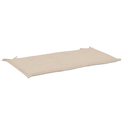 Decoshop26 Coussin de banc de jardin Crème 100 x 50 x 3 cm DEC021558