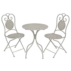 vidaXL Mobilier de bistro 3 pcs Acier Gris