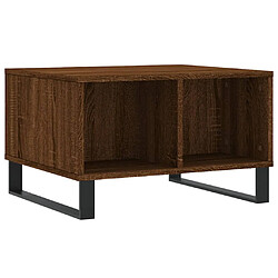 vidaXL Table basse Chêne marron 60x50x36,5 cm Bois d'ingénierie