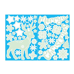 2pcs auto-lumineux décoration de Noël décoration de neige snkflake autocollant Noël Statique Sticker Sticker mural lumineux