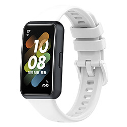 Acheter Blanc-Bracelet de montre en silicone Bracelet d'interface en métal pour huawei band7