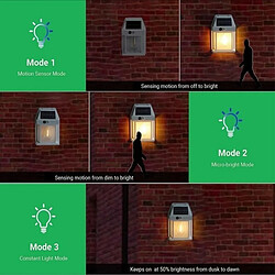 Tradex MURALE SOLAIRE DETECTEUR DE MOUVEMENT MURALE LED TUNGSTENE IP65 BLANC