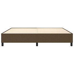 Acheter vidaXL Cadre de lit sans matelas marron foncé 200x200 cm tissu