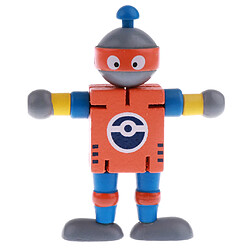 marionnettes en bois marionnettes robots jouets d'action articulations souples orange posable