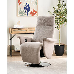 Beliani Fauteuil PRIME Tissu Taupe