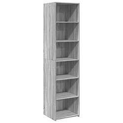 vidaXL Buffet haut sonoma gris 45x41x185 cm bois d'ingénierie