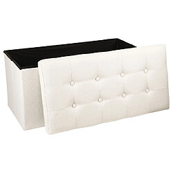 Atmosphera, Createur D'Interieur Banquette coffre pliable Lysandre - L. 76 x H. 38 cm - Beige