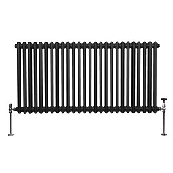 Monstershop Radiateur Traditionnel à Double Colonne – 600 x 1192 mm – Noir