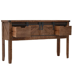 Avis vidaXL Table console Bois massif de sapin 131 x 35,5 x 75 cm Marron