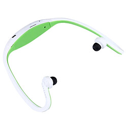 Acheter Wewoo Casque Bluetooth Sport blanc et vert pour les smartphone iPad ordinateur portable MP3 ou autres périphériques audio, stockage maximum: 32 Go + étanche à la transpiration stéréo sans fil écouteurs intra-auriculaires avec carte micro SD / TF,