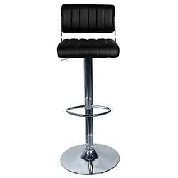 Avis Rendez Vous Deco Chaise de bar Houston noire 61/83 cm (lot de 2)