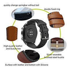 PHONECARE Kit Bracelet Premium SiliconLeather + Film de Hydrogel pour Xiaomi Watch S1 - Brun / Noir