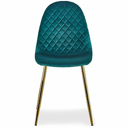 Paris Prix Lot de 4 Chaises en Velours Waynor 87cm Vert