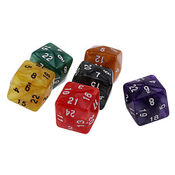 Acheter Pack De 6pcs Multi Sided Dés Pour D u0026 D Trpg Partie Jeu De Société Jouets Perle D24