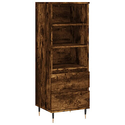 vidaXL Buffet haut Chêne fumé 40x36x110 cm Bois d'ingénierie