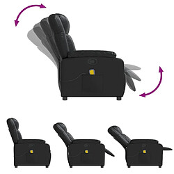 Acheter vidaXL Fauteuil de massage inclinable Noir Similicuir