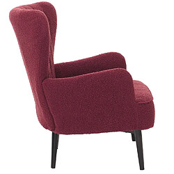 Acheter Mendler Lounge-Sessel HWC-K37, Cocktail-/Ohrensessel Polsterstuhl Retro Vintage Stoff Bouclé (600g/m²) Öko-Tex ~ bordeaux