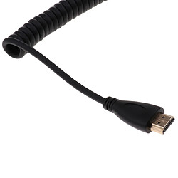 1080p HDMI à Spirale à Angle Gauche Enroulé En Spirale Ressort élastique Pour Appareil Photo Reflex pas cher