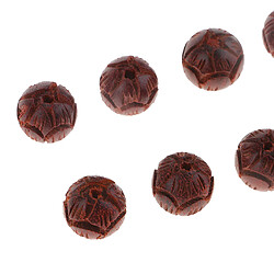 Acheter Bois de santal Sculpture Lotus Rond Bois Mara Perles Sapcer Perles Bijoux DIY 10mm