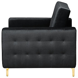 Beliani Fauteuil ABERDEEN Velours Noir pas cher