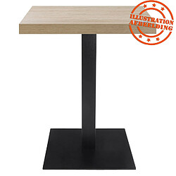 Alterego Pied de table 'NERO' 75 noir en métal