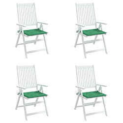 Avis vidaXL Coussins de chaise jardin lot de 4 vert 40x40x3 cm tissu oxford