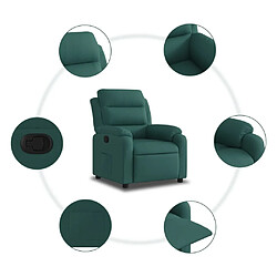 Acheter vidaXL Fauteuil inclinable Vert foncé Tissu