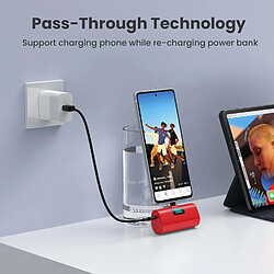 SANAG Batterie Externe Pour Iphone 16/15 Series, 5200Mah Usb C Power Bank À Charge Rapide, Ultra-Compact Et Léger Batterie Portable Écran Lcd Chargeur Portable Pour Iphone 16/15/15 Plus/15Pro Samsung-Rouge pas cher