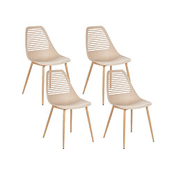 Beliani Lot de 4 chaises MONTELLO Beige