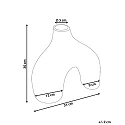 Avis Beliani Vase à fleurs LAMIA fait à la main Céramique 30 cm Noir