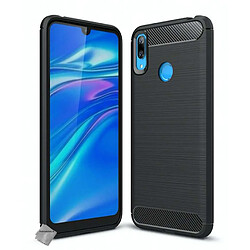 Htdmobiles Coque silicone gel carbone pour Huawei Y7 (2019) + film ecran - NOIR