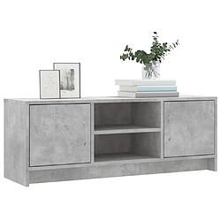 Avis Maison Chic Meuble TV scandinave - Banc TV pour salon gris béton 102x30x37,5 cm bois d'ingénierie -MN22383