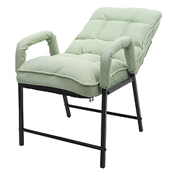 Decoshop26 Chaise rembourrée fonction inclinable en métal et tissu vert menthe 04_0006339 pas cher