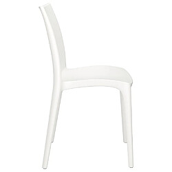 Acheter vidaXL Chaises de jardin lot de 2 blanc 50x46x80 cm polypropylène