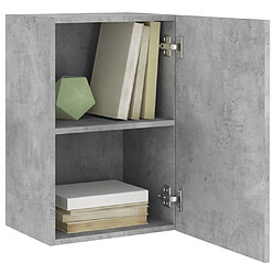 Maison Chic Meuble TV, Banc TV pour salon, Meuble de rangement mural gris béton 40,5x30x60 cm bois d'ingénierie -GKD15328 pas cher