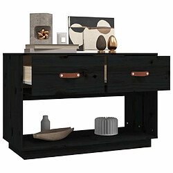 Maison Chic Meuble TV scandinave - Banc TV pour salon Noir 90x40x60 cm Bois de pin massif -MN88530 pas cher