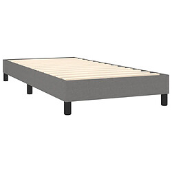 Avis vidaXL Cadre de lit sans matelas gris foncé 90x190 cm tissu