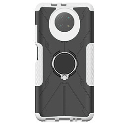 Coque en TPU anti-chocs avec béquille pour votre Xiaomi Redmi Note 9 5G - blanc