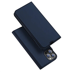 etui type bibliotheque dux ducis skin pro pour iphone 13 pro bleu