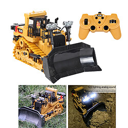 2.4G 9CH RC Bulldozer 1/24 Light & Sound Engineering Car 2 Batteries Plastique