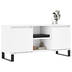 Avis Maison Chic Meuble TV scandinave - Banc TV pour salon blanc 104x35x50 cm bois d'ingénierie -MN46330