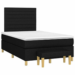 Avis Maison Chic Lit Adulte - Lit simple Lit à sommier tapissier avec matelas moelleux - Meuble de Chambre - Noir 120x200 cm Tissu -MN92858